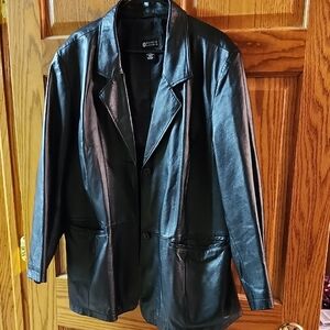 Maggie Barnes Black Genuine Leather Jacket